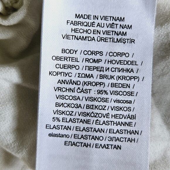 NWT LAUREN RALPH LAUREN JERSEY PEPLUM BELTED SIDE TIE BLOUSE/TOP CREAM M $98 - Picture 8 of 9